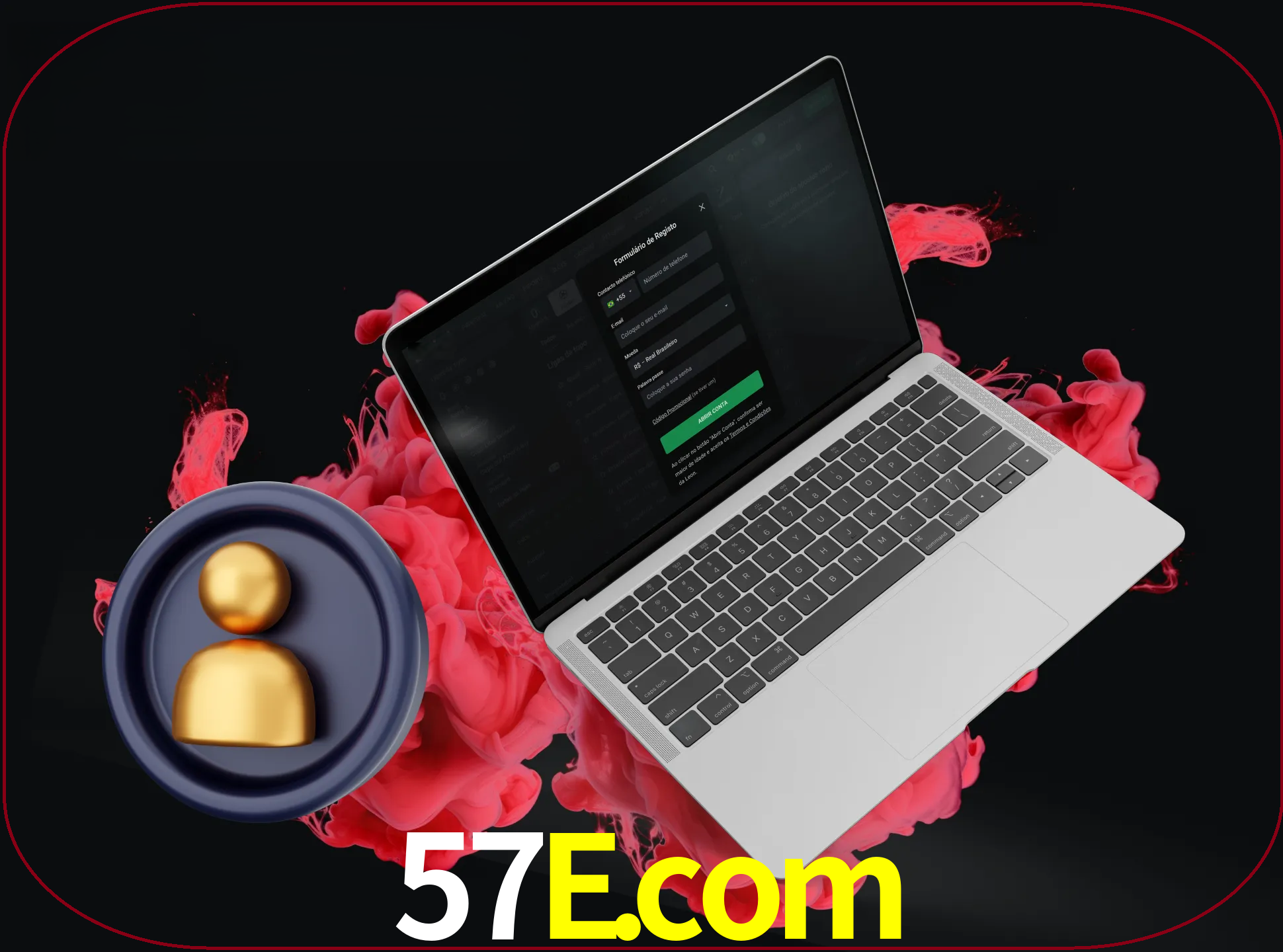 No cabeçalho do site 57e, clique no botão que o levará a um formulário especial onde terá de introduzir as suas informações actuais.