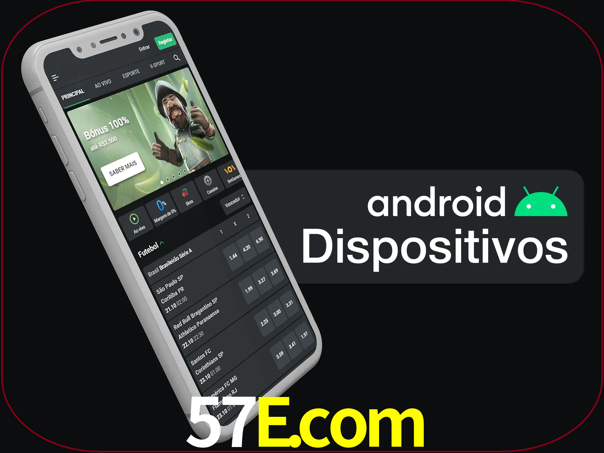 O aplicativo suporta a maioria de todos os dispositivos Android.